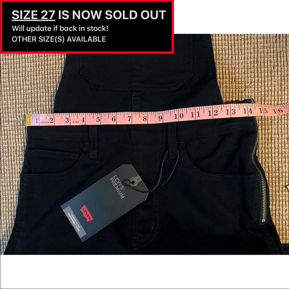 🏷 🆕 Levi’s Black Denim Jumpsuit - Picture 7 of 16